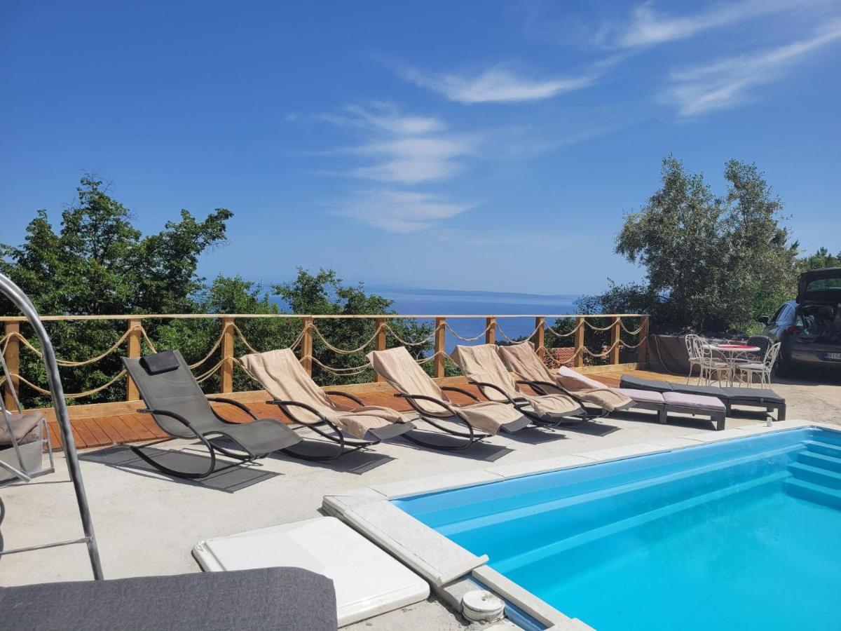 Ferienwohnung Mit Pool Kroatien Mit Meerblick Und Pool Lovran Eksteriør bilde